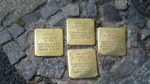 Stolpersteins. Thousands of these lay around many German cities. They are markers for victims of the Nazis that lived nearby who perished in the camps or whose fates are unknown.